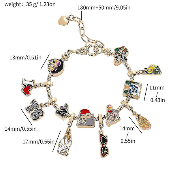 Taylor Swift sangerinde armbånd til piger DIY armbånd Taylor album til fans musikelsker gave（B）