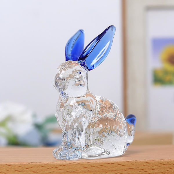 Glass Bunny Figurine Glass Bunny Statue Glass Rabbit Statue Figurine Crystal Rabbit Statue Micro Tiny Rabbit Animal 2pcs