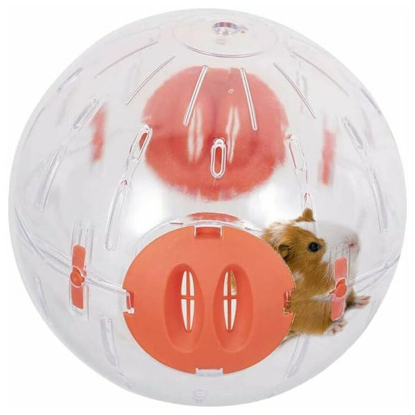 Hamsterboll 12cm, Elimineringshamsterhjul Liten husdjursplast och söt gyllene silkesträningsboll Shin Tzu B??r Jogginghjul Leksak (Orange)