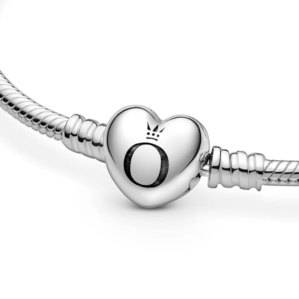 Armband med hjärtformade spänne 18 cm