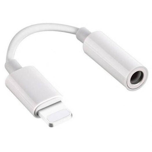3 st 3,5 mm Jack Aux Hörlursadapterkabel för Iphone 6 Plus 7 Vit (Standard)