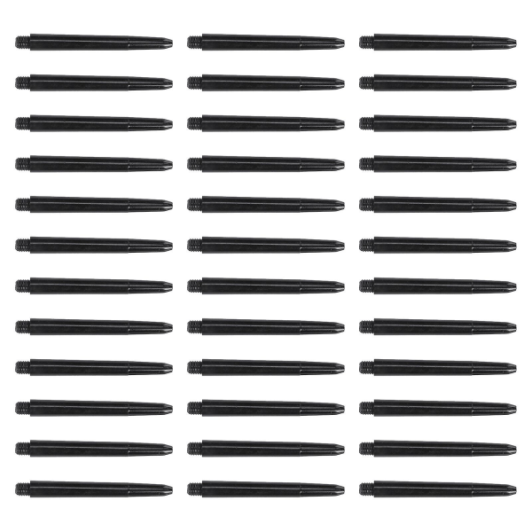 100 stycken plast dart skaft dart tillbehör stång plast stav med standard 2ba gänga (svart)