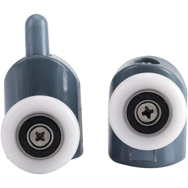 Set med 8 duschdörrrullar - Reservdelar till duschdörrar - 4 övre rullar + 4 nedre rullar - 23 mm