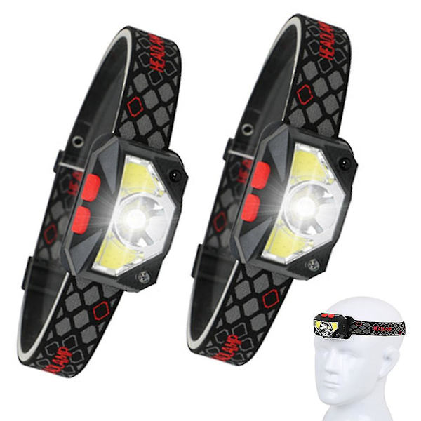 Led pannlampor ficklampor, uppladdningsbara pannlampor, superljusa, lätta