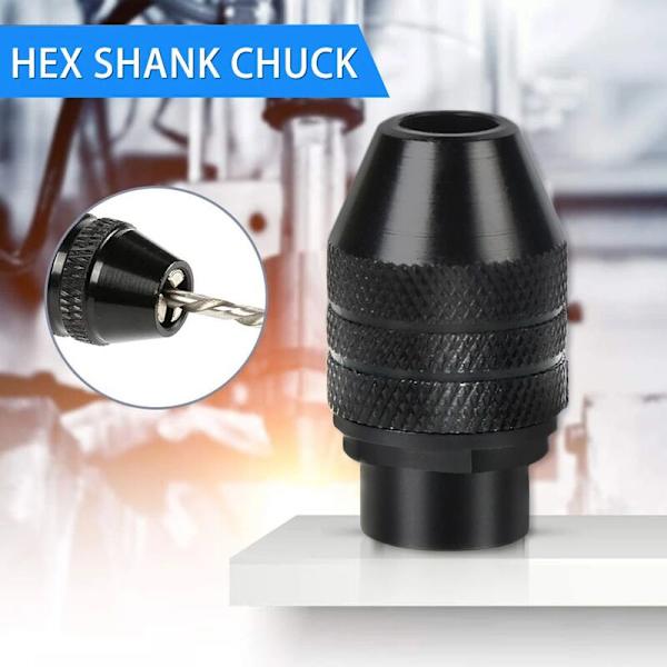 1 st Multi Quick Change Nyckellös Chuck Universal Chuck Ersättning för Dremel 4486 Roterande Verktyg Borrtillbehör