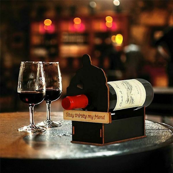 Full kreativ trä vinställ trä vinställ hem rött vin display vinkällare dekoration förvaringsställ