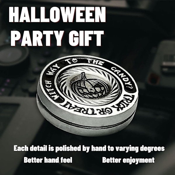 Fidget Coin Slider Coin Toy Bärbar Metall Fidget Slider Haptisk Mynt Ångestgåva
