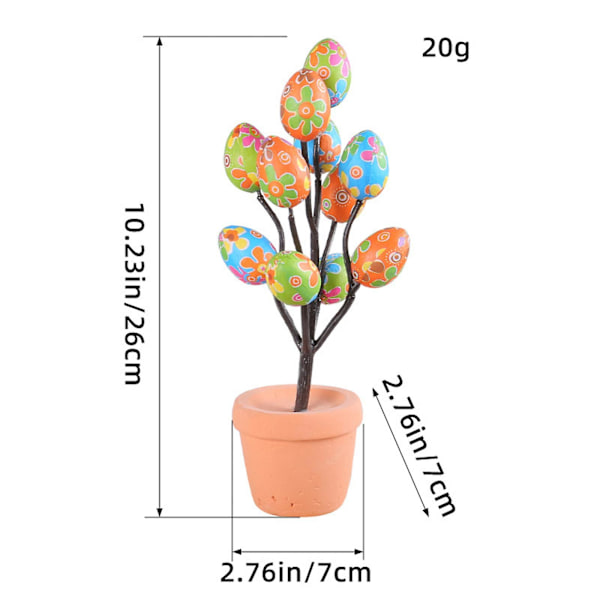 Påskägg Krukfläckar Ägg Blomkruka Utomhus Gård Påsk Dekoration FAN0426（B）