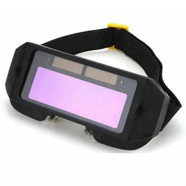 Automatisk mørkere svejsehjelm Holdbar Automatisk lysændring Anti-øjnebeskyttelsesbriller Brillemasker（Sort）