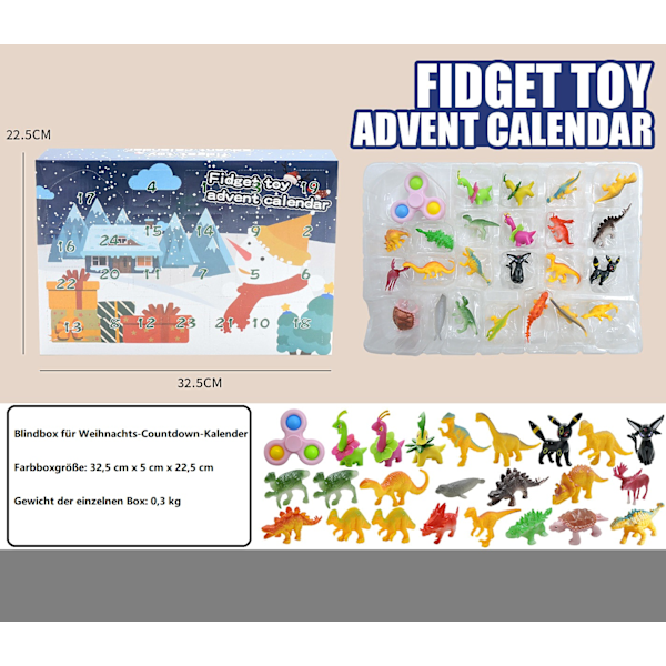 24-delad DIY handriven blindbox julkalender med nedräkning blindbox jul blindbox barnfestgåva jul leksak