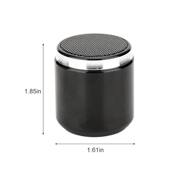 5.0 Version Bluetooth-högtalare Utomhus Mini-högtalare Bärbar Metall Present Batterikapacitet 500mah Trådlös Bluetooth（Svart）