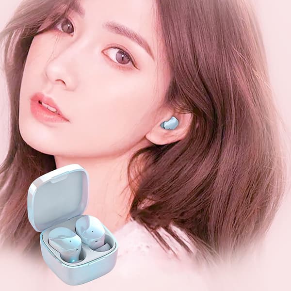 Nya Bluetooth 5.3 True Wireless Bluetooth-headset Dubbla öron i örat Mini Universal Headset Hifi Stereo Ljudkvalitet-S Bluetooth-headset 20240807（Vit）