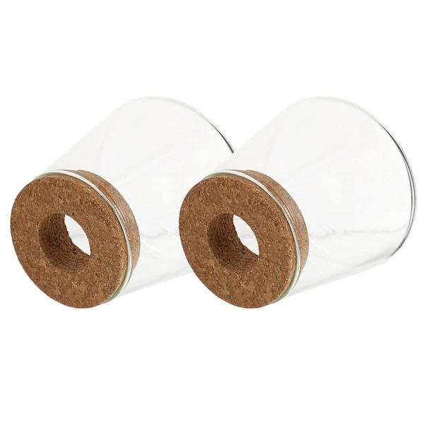 2 st bordsglasblomkruka chic hydroponisk vas blomkruka hemglasvas (9X9,5cm, transparent)