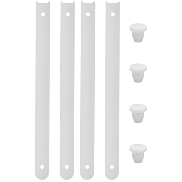 40-styks skuffe fastgjorte skinner i plast L-formet skuffe prop (2.10X1.90X1.20CM, brun)