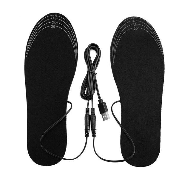 SemHeated USB, SemThermique, USB-uppvärmda innersulor Storlek Klipp innersulor Vinterfiske/Vandring/Camping innersulor (35-38)