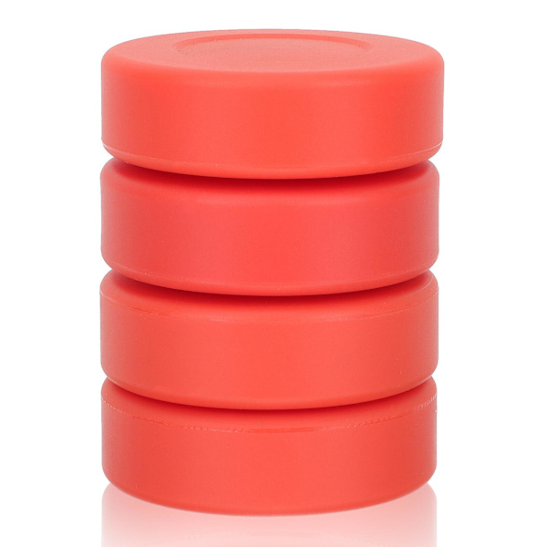 4 kappaletta jääkiekkokiekkoja kumista jääkiekkokiekkoja jääkiekon harjoitteluvälineitä (7X7cm, punainen)