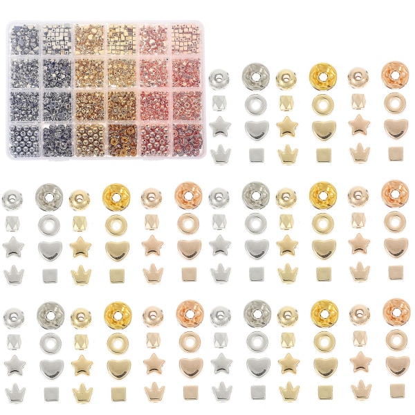 Box spacer charm perler DIY håndværk smykker fremstilling armbånd halskæde øreringe perler (0,6X0,6 cm, som vist på billedet)