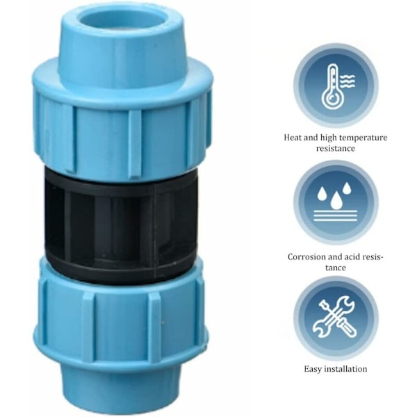 Pp Kompressionskopplingar 20mm Plast Vattenkopplingar Klämventiler Vattenkopplingar Vattenkopplingar Pe Kopplingar Diameter 20 Honkopplingar