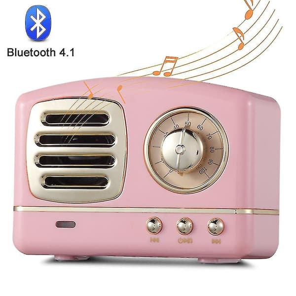 Bärbar Bluetooth Retro-högtalare, Trådlös Mini Vintage-högtalare Med Rik Bas