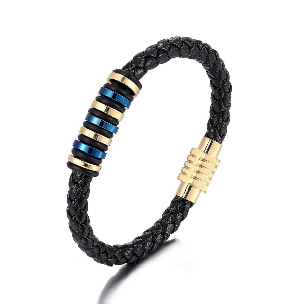 Trendy Leather Woven Bracelet（21cm）