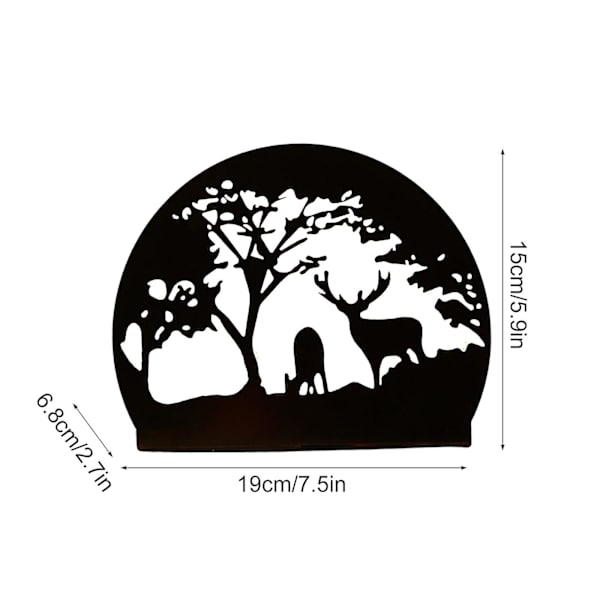 Kreativ metall älg ljusstake Alla hjärtans dag mors dag present hantverk prydnad (älg)