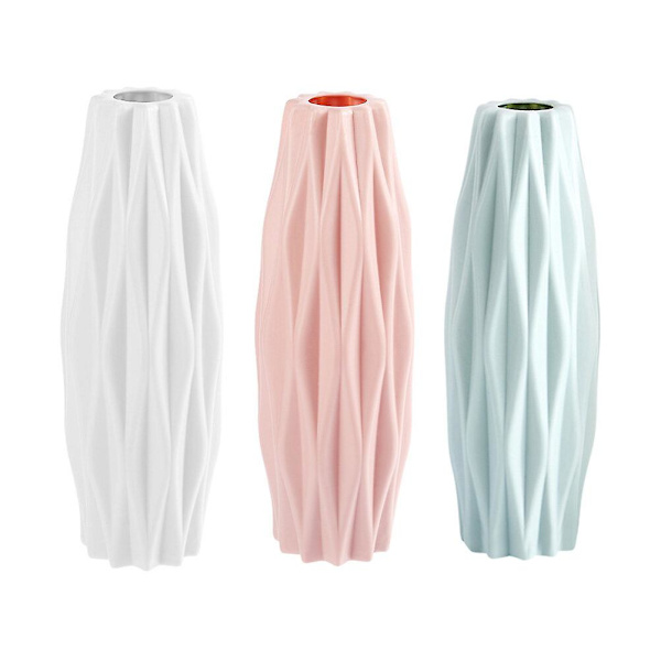1 stk. Nordisk stil vase moderne kreativ enkel vase dekorasjon blomsterbeholder skrivebordsdekorasjon rosa (5,5X5,5 cm, rosa)