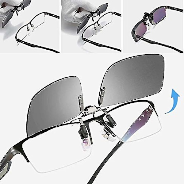 3 stk. Polariseret Clip-on UV-beskyttelse Solbriller