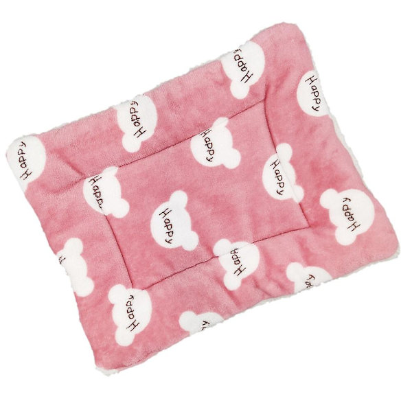 Universal kæledyr sovepude hund fortykket hvilepude rektangulær kæledyrsmadras (70X50X5CM, pink)