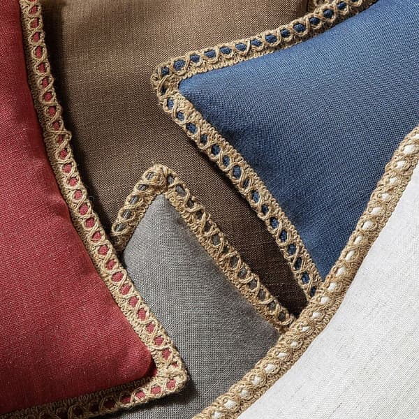 Set med 2 kuddfodral, moderna soffkuddfodral, linnetyg, 45 x 45 cm, grå