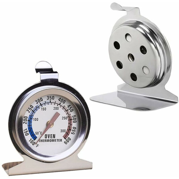 Ugnstermometer, 300 ℃/600 ℉ termometer för matlagning i kök, termometer i rostfritt stål för vedugn, brödugn, konditori