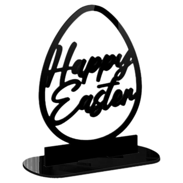 Glædelig påske Akrylbordskilt Skrivebordsferieskilt med hult ægbord ...