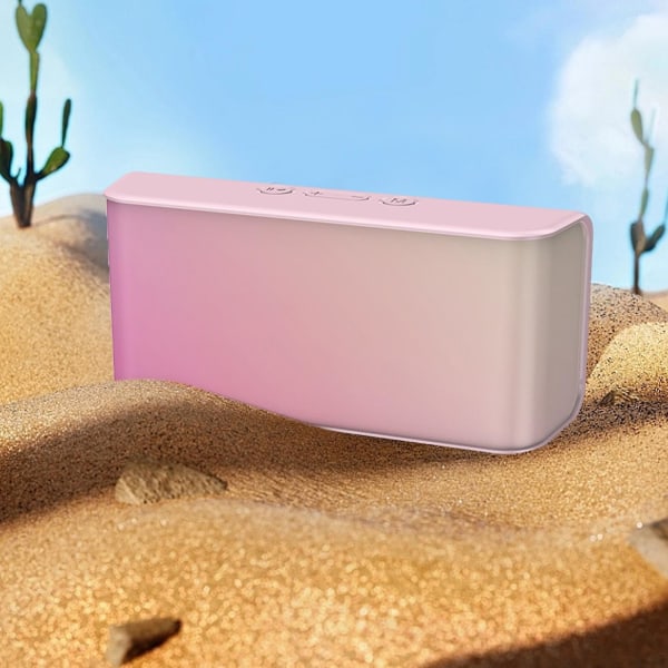 Bluetooth-högtalare, version 5.0, ny privat modell C3, färgutskrift, present, trådlös subwoofer (rosa)