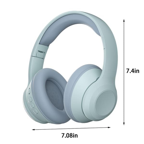 Headset Bluetooth-hörlurar Brusreducerande Plug-in Stereo Trådlöst Headset (Blå)（Blå）