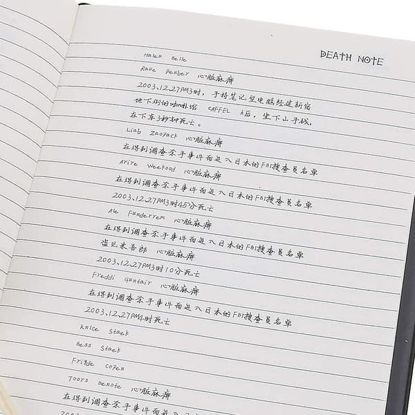 Ny Death Note Cosplay Notebook & Fjäderpenna Bok Animation Art Writing Journal