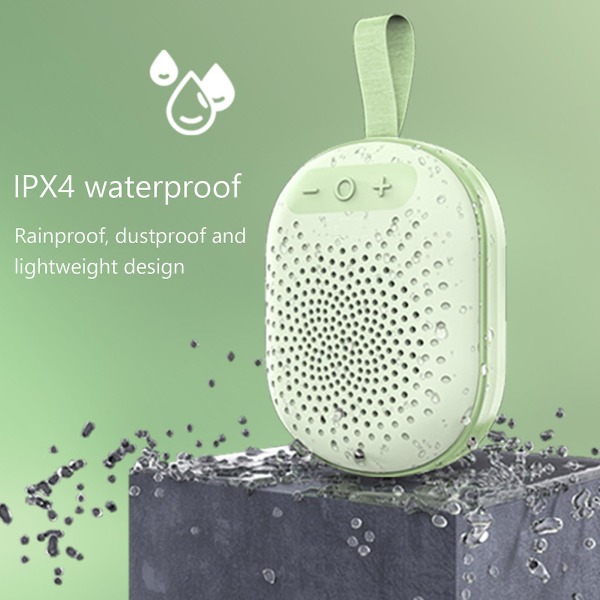 Bärbar högtalare med färgad Bluetooth-högtalare Bluetooth 5.1 IPX 4 Även (grön)