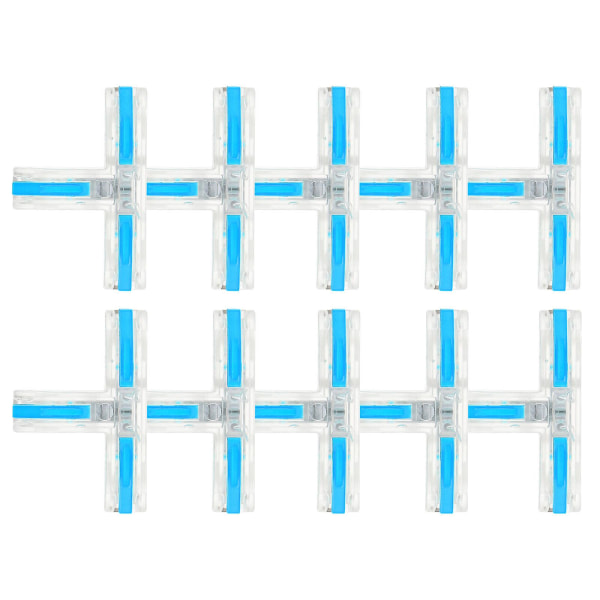 10 stk T-type hurtigkobling ledningskobling kobber terminal kabelkobling (4X2.6CM, blå)