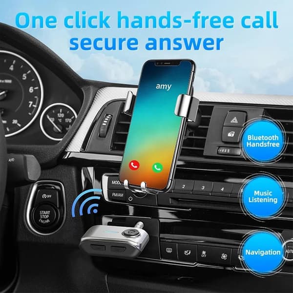Interface Bluetooth-mottagare Bluetooth 5.3 Högkvalitativt ljud Ultra lång standby Handsfree-samtal AUX (Silver)