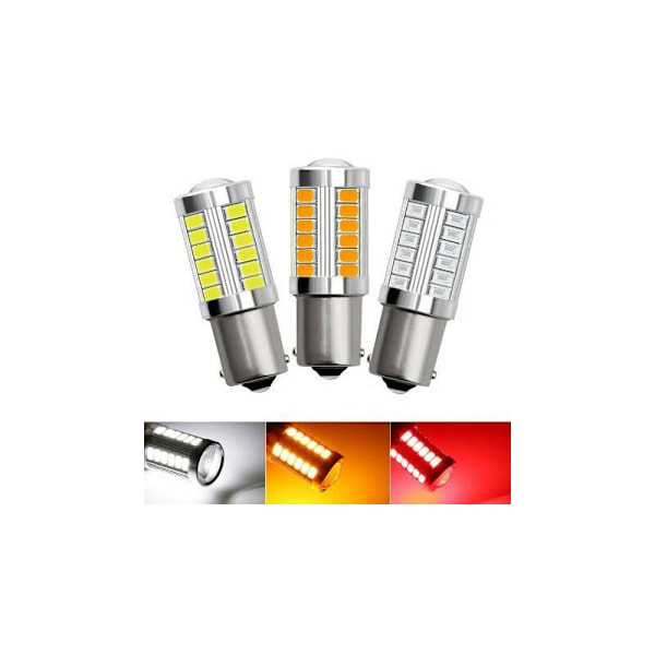 2 st 1157 BAY15D LED-lampor 12 SMD 5630-chips Högpresterande lampor för bromsljus P21/5W Bil LED-lampa Vit Röd Gul Auto 12V 24V（vitt ljus）