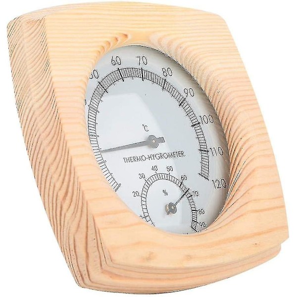 Träsbastutermometer Hygrometer Termometer Hygrometer Basturum Gran Dial Hygrometer Termometer