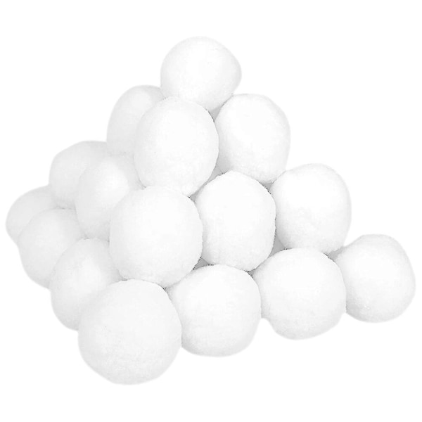 50 pakkauksen sisälumipallolelut ulkopelirekvisiitta Väärennetyt lumipallopelien taistelurekvisiitta (5 x 5 cm, valkoinen)