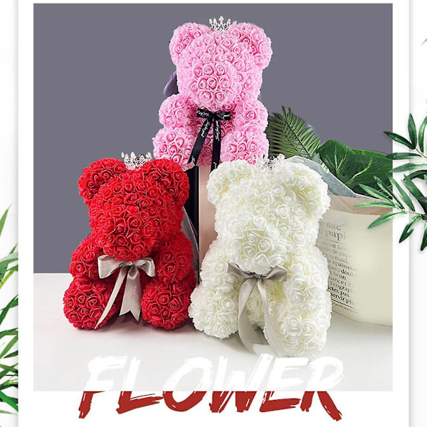 Simulated Forever Rose Teddy Bear Craft Perfekt romantisk present