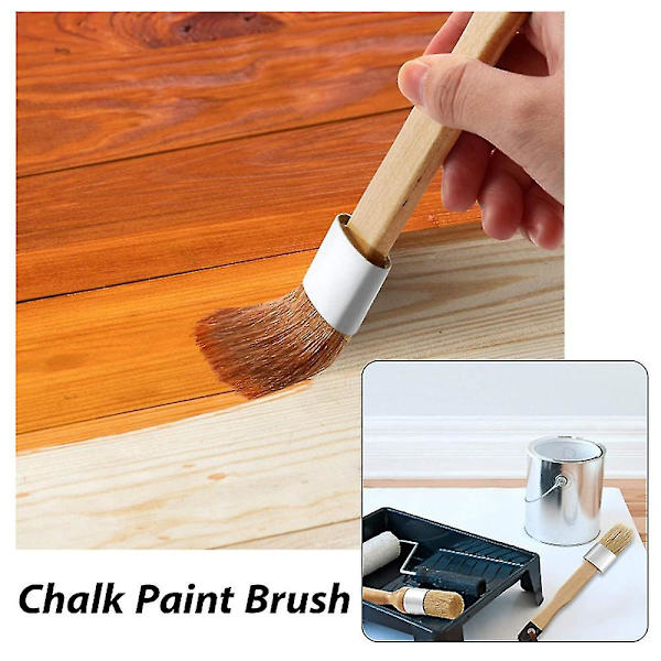 3 st Chalk And Wax Målarpensel För Möbler Vaxning Målning