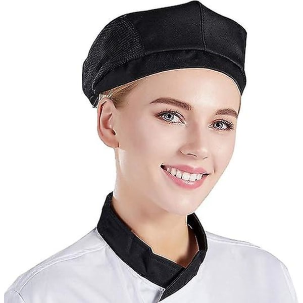 3-osainen kokin hattu Unisex mesh keittiöön, ruokailuun ja leipomoon