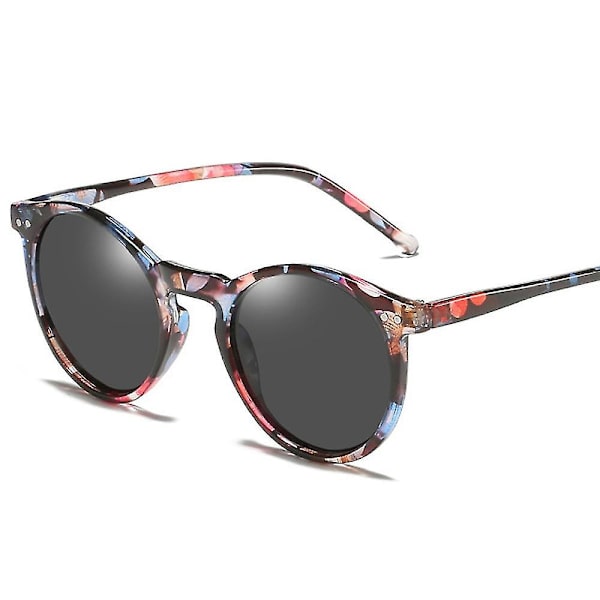 2023 Polariserte Solbriller Menn Kvinner Merke Designer Retro Runde Solbriller Vintage Mann Kvinne Briller Uv400 Oculos Cc（C7 Leopard-Blå）