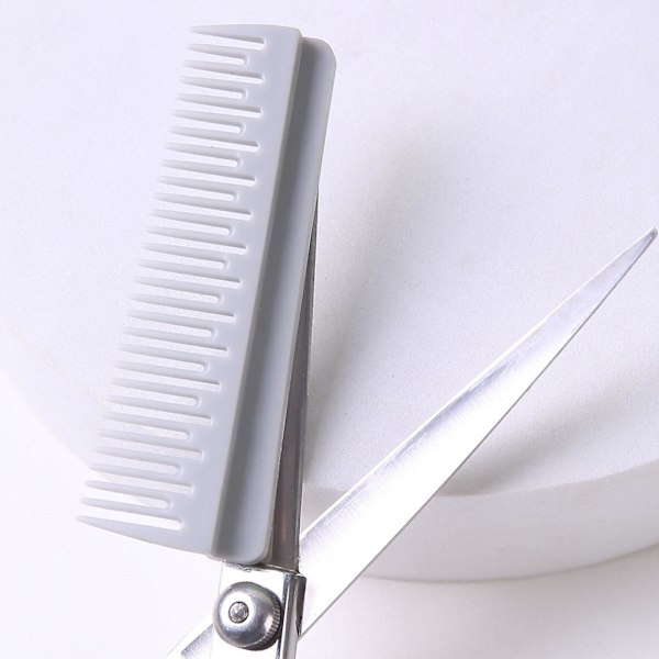 Grab Shear Comb Universal Kan Fästas Sax för Frisörsalonger Hushåll Liten