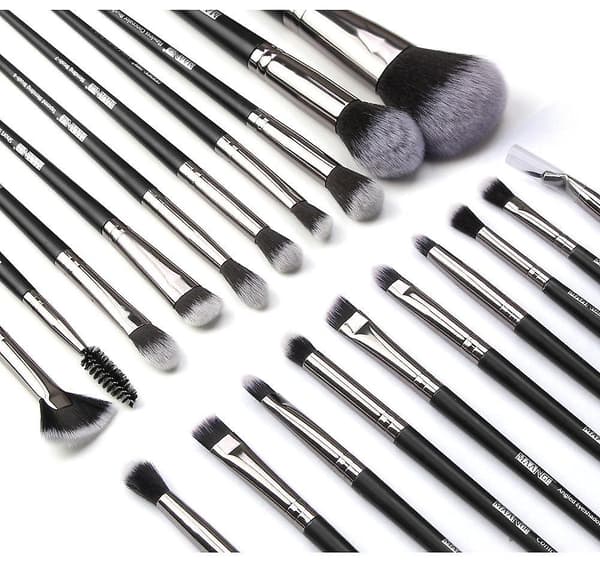 20 st makeupborstar (svart)