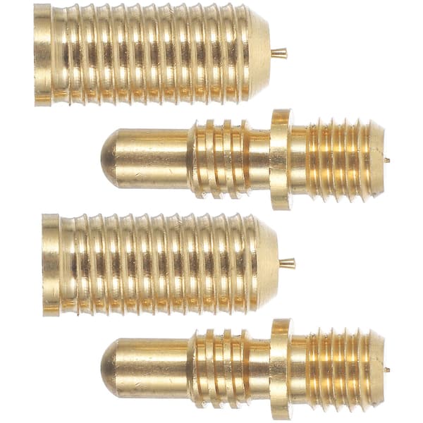 2 sæt billardkø-forbindelsesstifter, billardkø-spidsskruer, billardkø-hardware-tilbehør (4.00X1.00X1.00CM, guld)