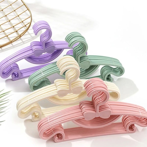 20 st barnkläder galgar bärbar plast display galgar vindtät barn galgar baby kläder arrangör lila