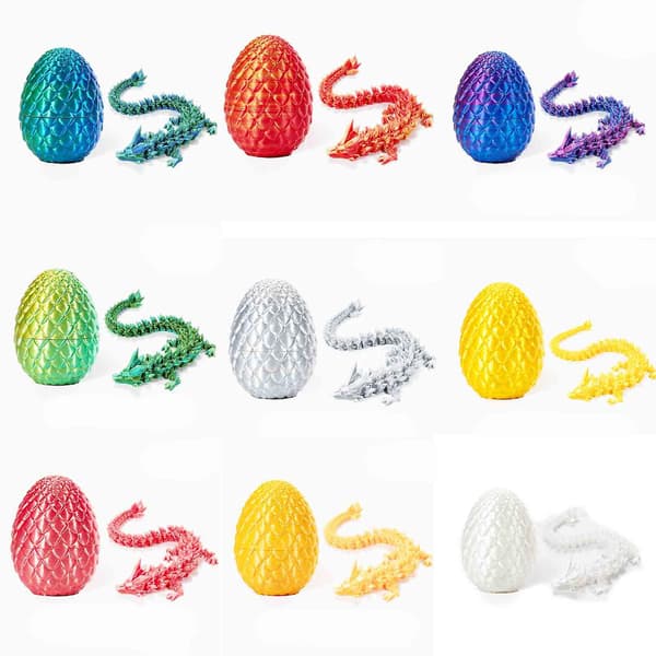 3D-trykt drageegg guddommelig drage gaveeske sett（3）