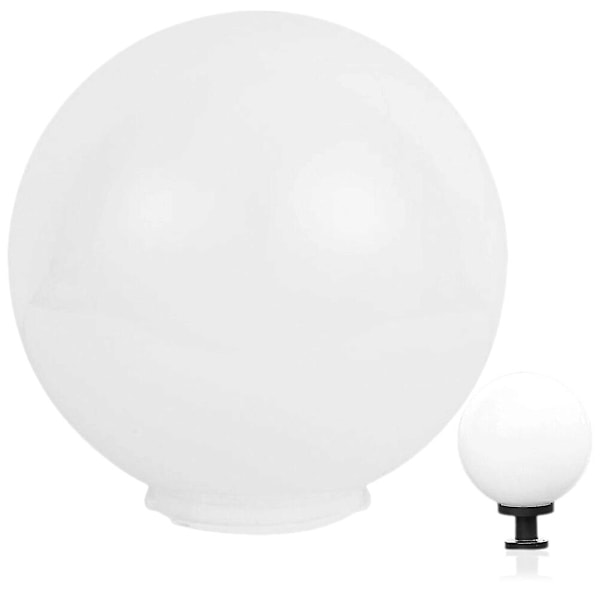Akryl utomhus vattentät lampskärm ersättning sfärisk lampskärm utan bas (20.00X20.00X20.00CM, vit)